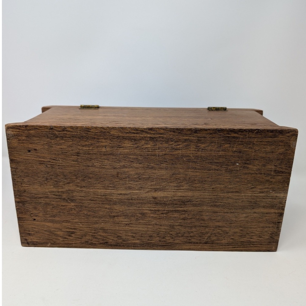 Vintage wooden poker chip carousel box w/ unique swing out chip holders gambling - Picture 11 of 16